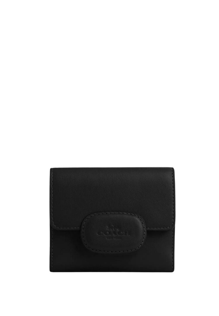 Eliza Small Wallet With Leather Covered Closure Black