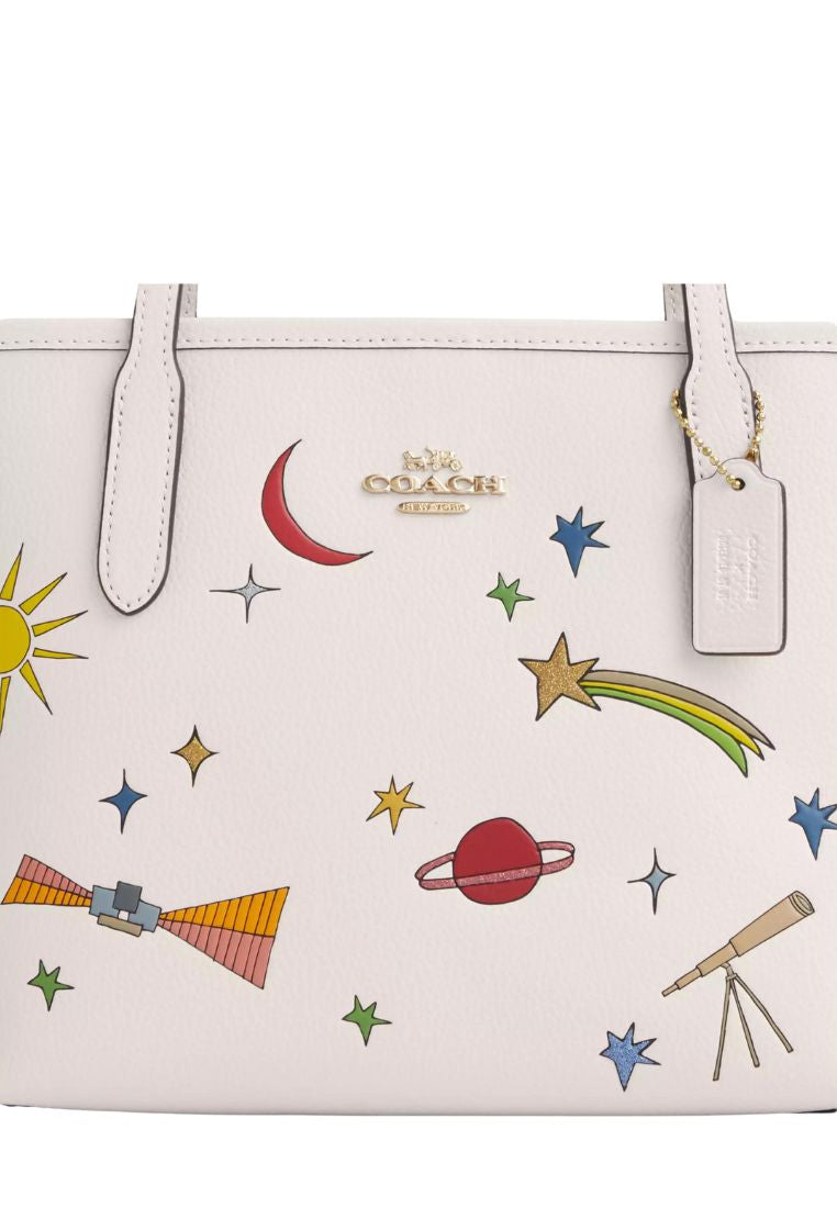 Coach X Observed By Us Small City Tote Bag Chalk Multi