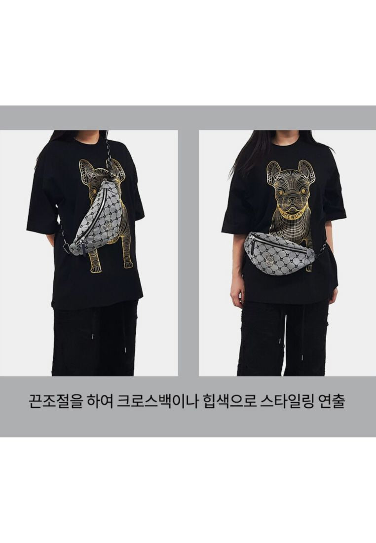 Jacquard Monogram 2WAY Crossbag Pattern Black