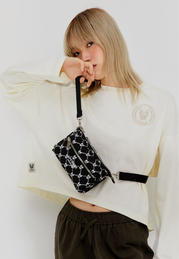 Jacquard Monogram 3WAY Bag Pattern Black