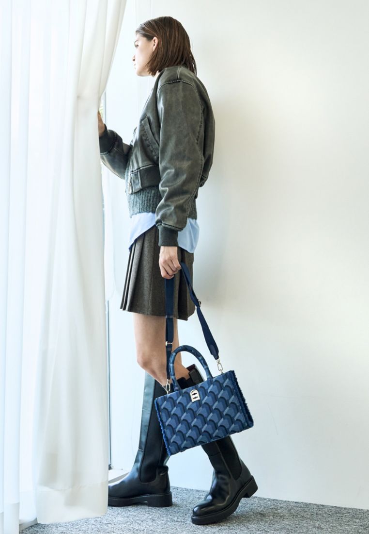 Jeans Monogram Day Tote Denim Blue SM