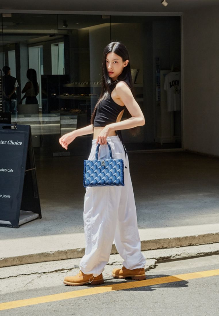 Jeans Monogram Day Tote Denim Blue SM
