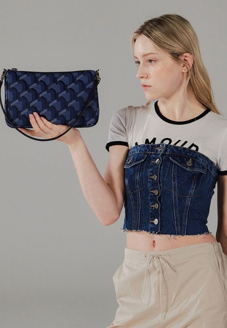 Jeans Monogram Petit Shoulder Denim Blue MM