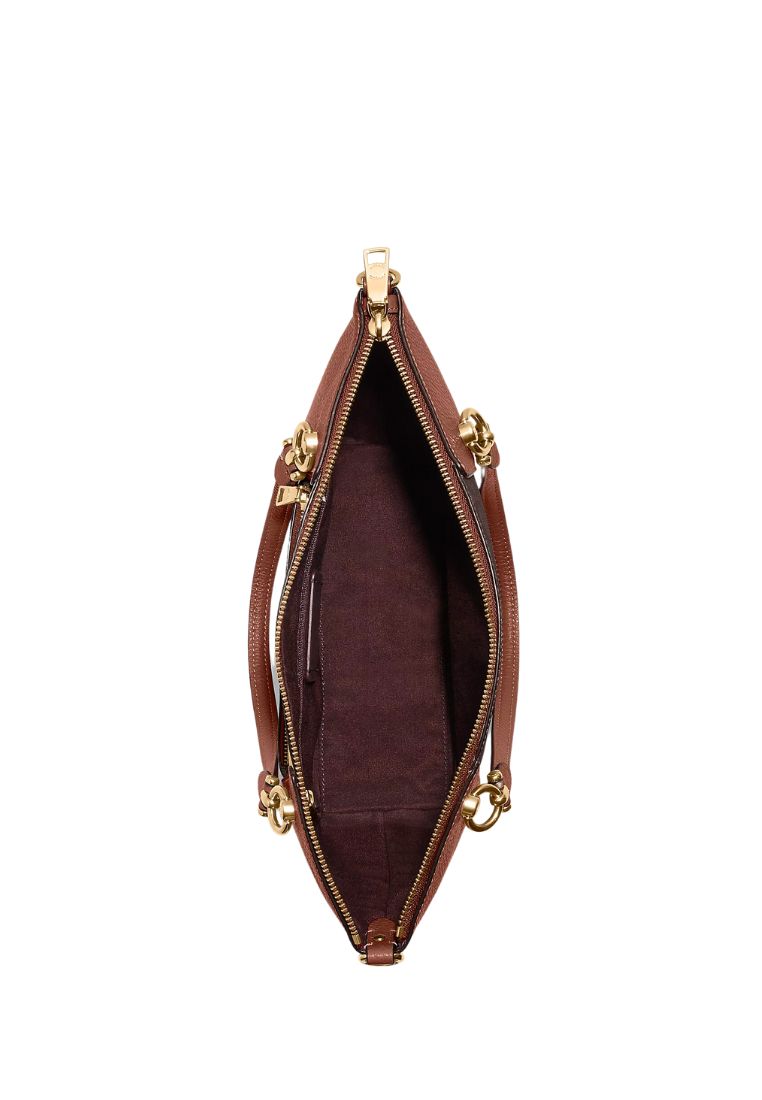 Kacey Satchel In Signature Canvas Brown Redwood