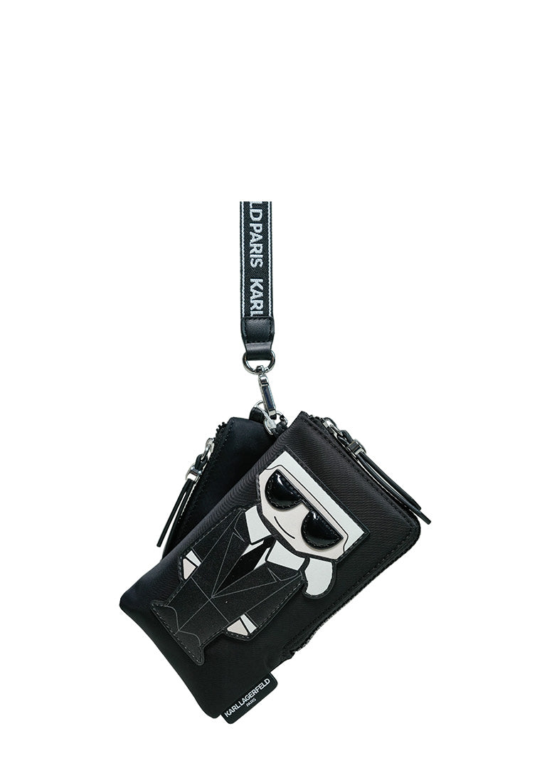 Karl and Choupette Double Pouch Black