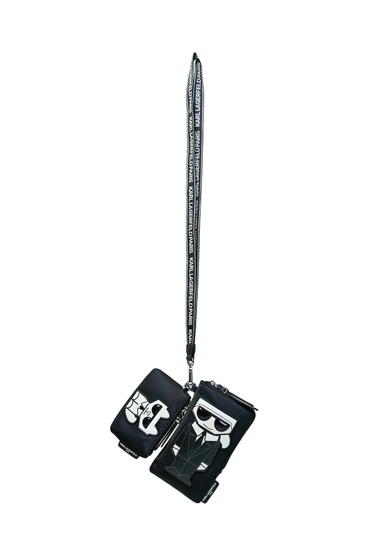 Karl and Choupette Double Pouch Black
