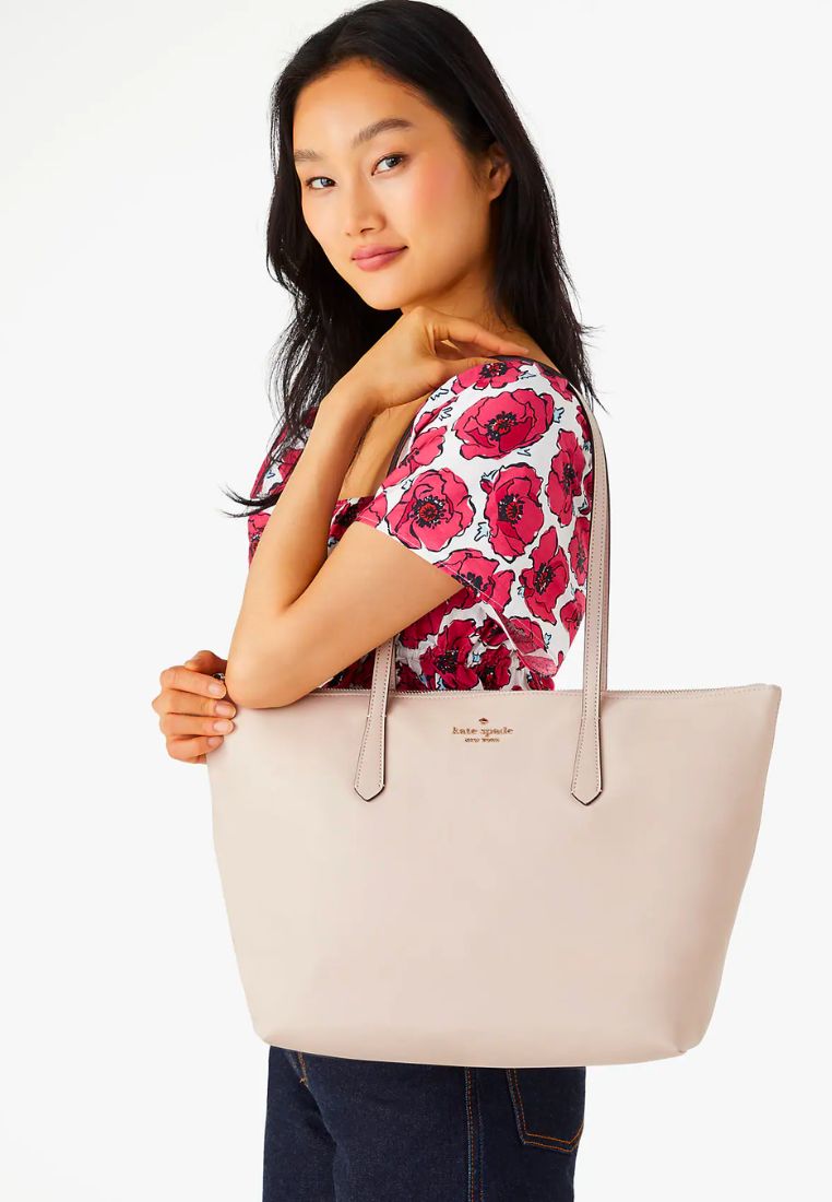 Kitt Nylon Large Tote Warm Beige