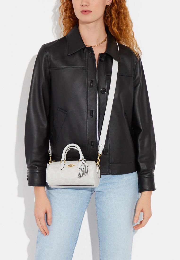 Lacey Crossbody In Signature Canvas Glacier White