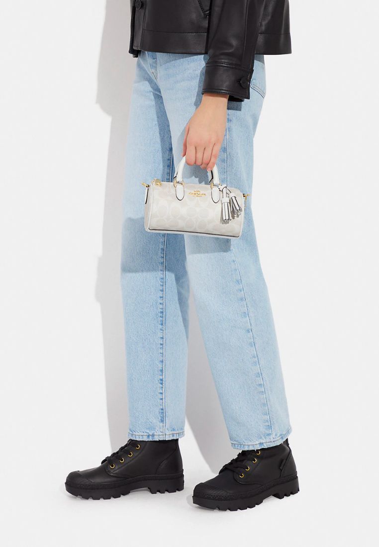 Lacey Crossbody In Signature Canvas Glacier White