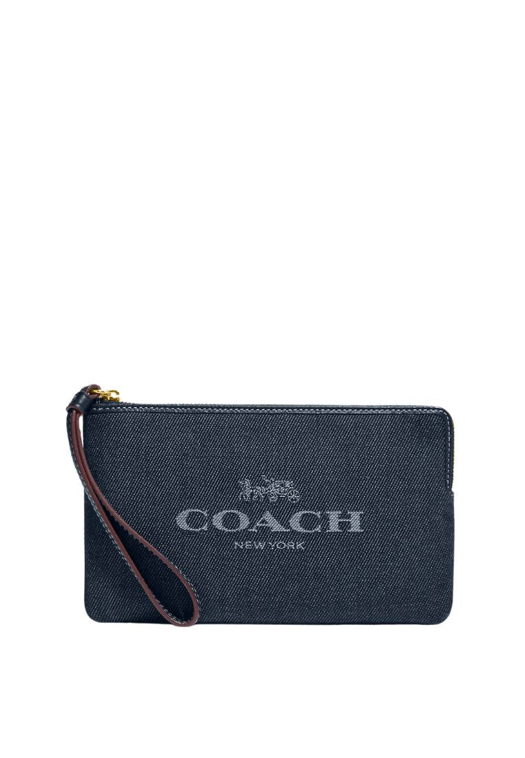 Large Corner Zip With Coach Denim