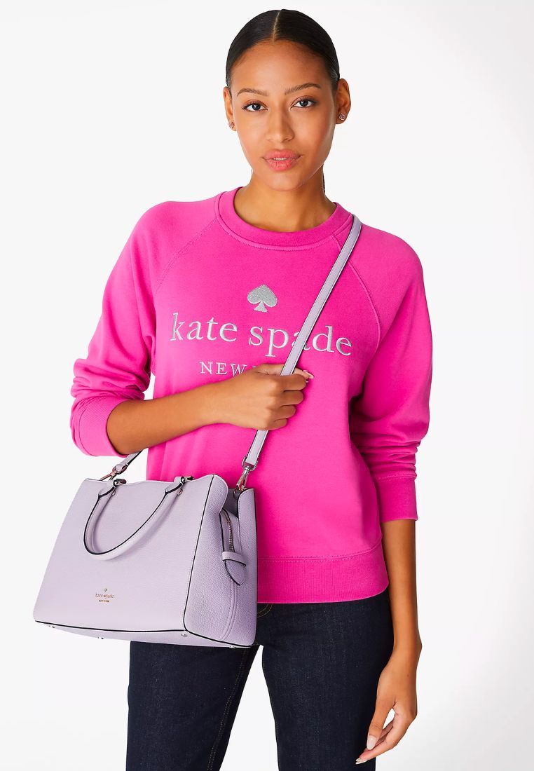 Leila Medium Triple Compartment Satchel Quartz Pink