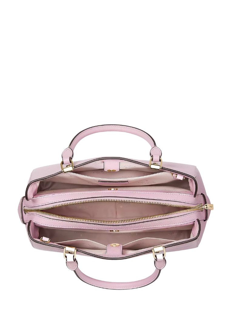Leila Medium Triple Compartment Satchel Quartz Pink
