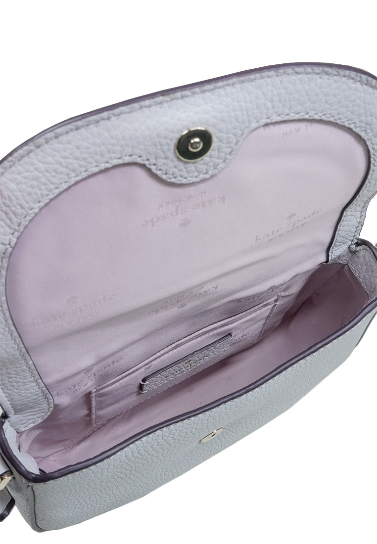 Leila Mini Flap Crossbody Quill Grey