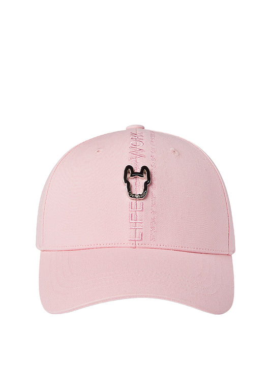 Logo Accent Cotton Baseball Cap Light Pink