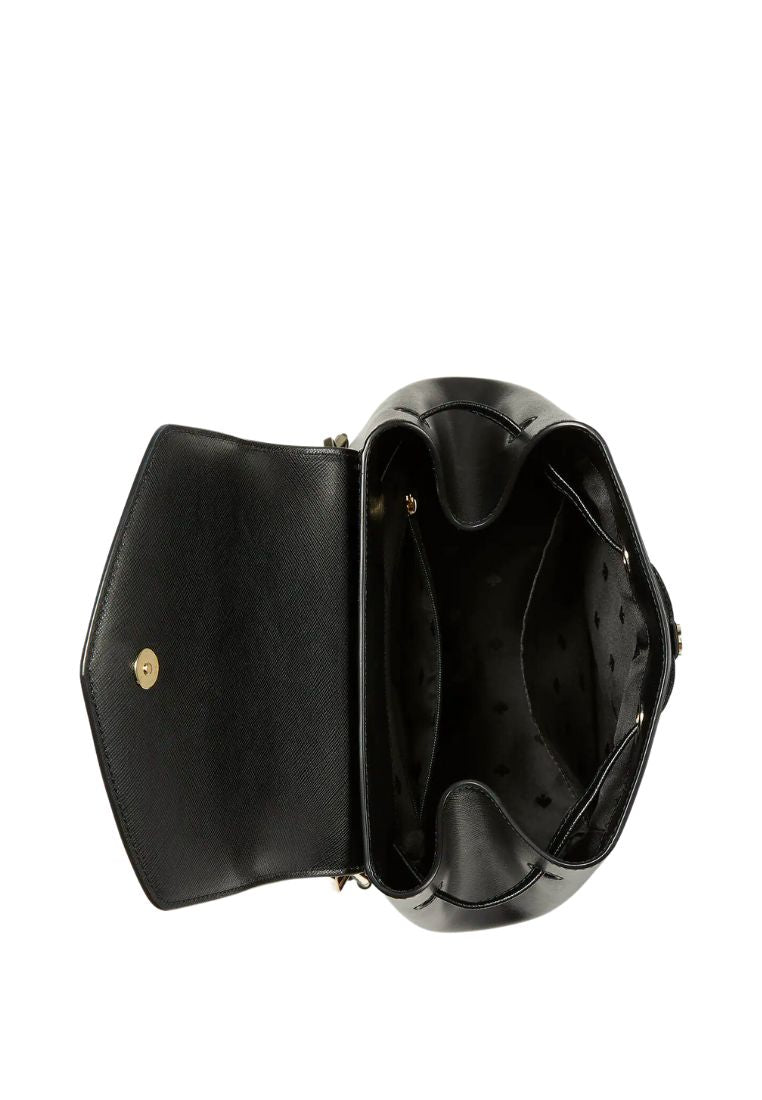 Lizzie Medium Flap Backpack Black