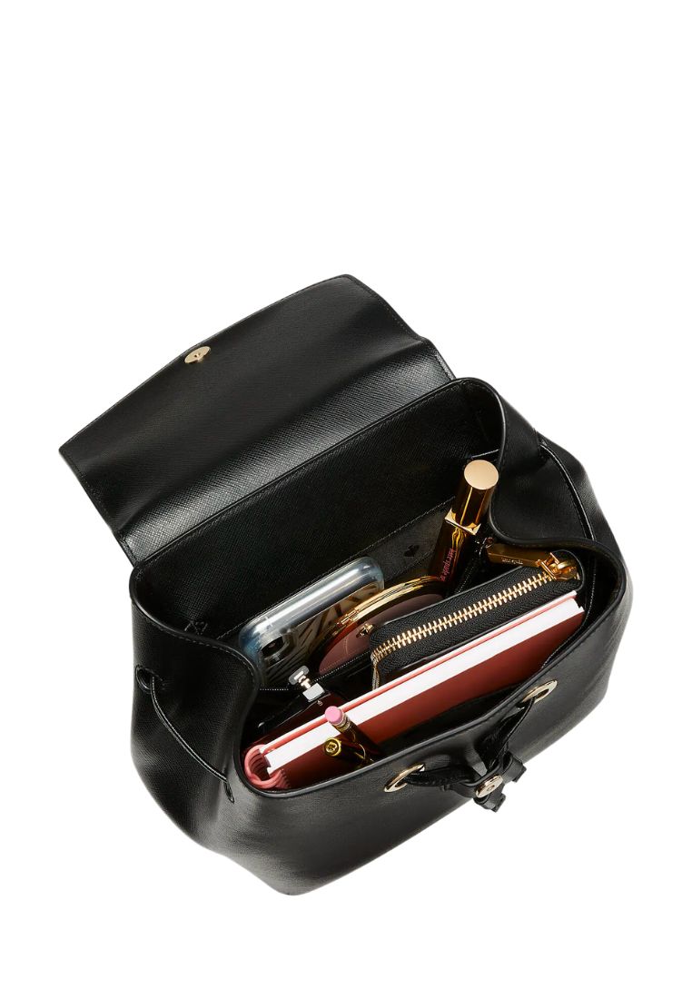 Lizzie Medium Flap Backpack Black