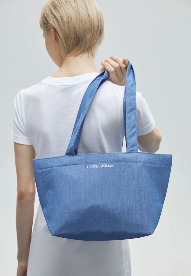 Logo On Double Pocket Mini Tote