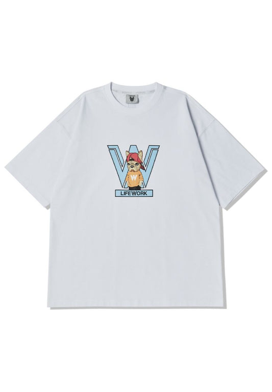 Logo Snapback Hipdog T-Shirt White