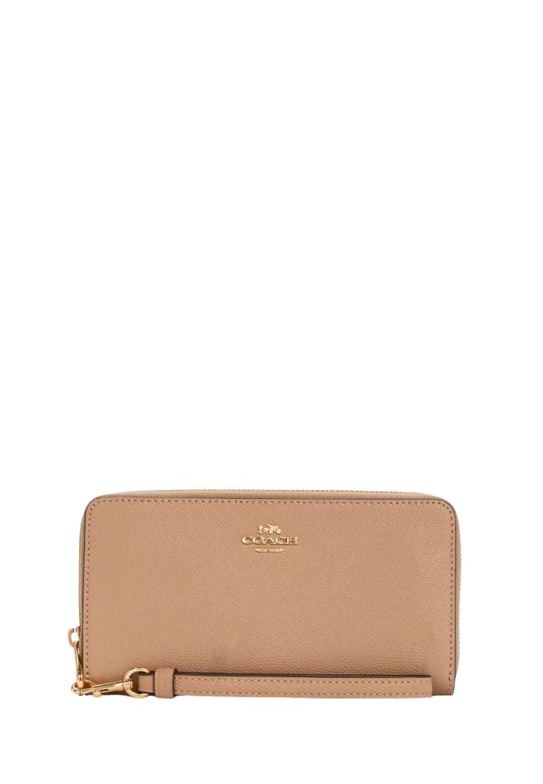 Long Zip Around Wallet Gold Taupe
