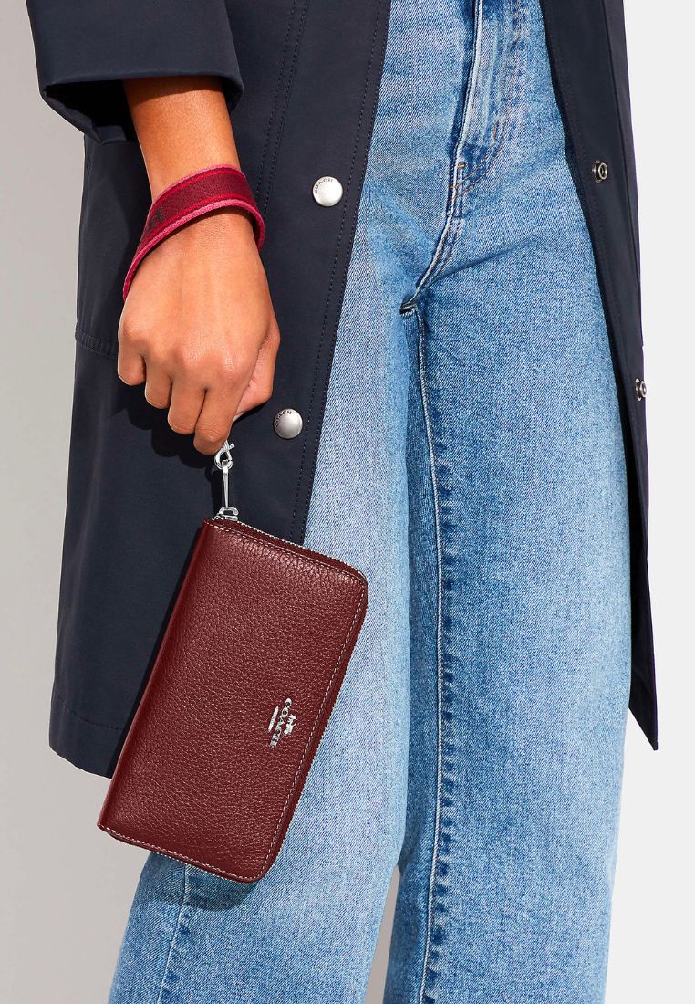 Long Zip Around Wallet Wine Multi