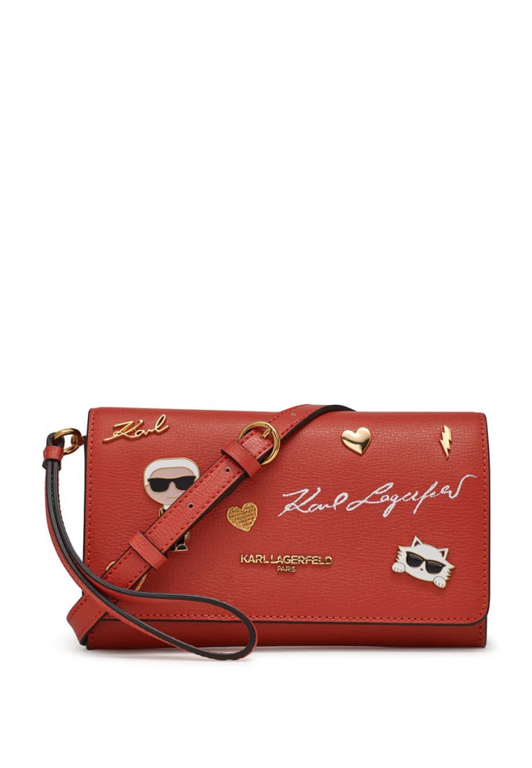 Lourdes Crossbody with Wristlet Strap Burnt Orange