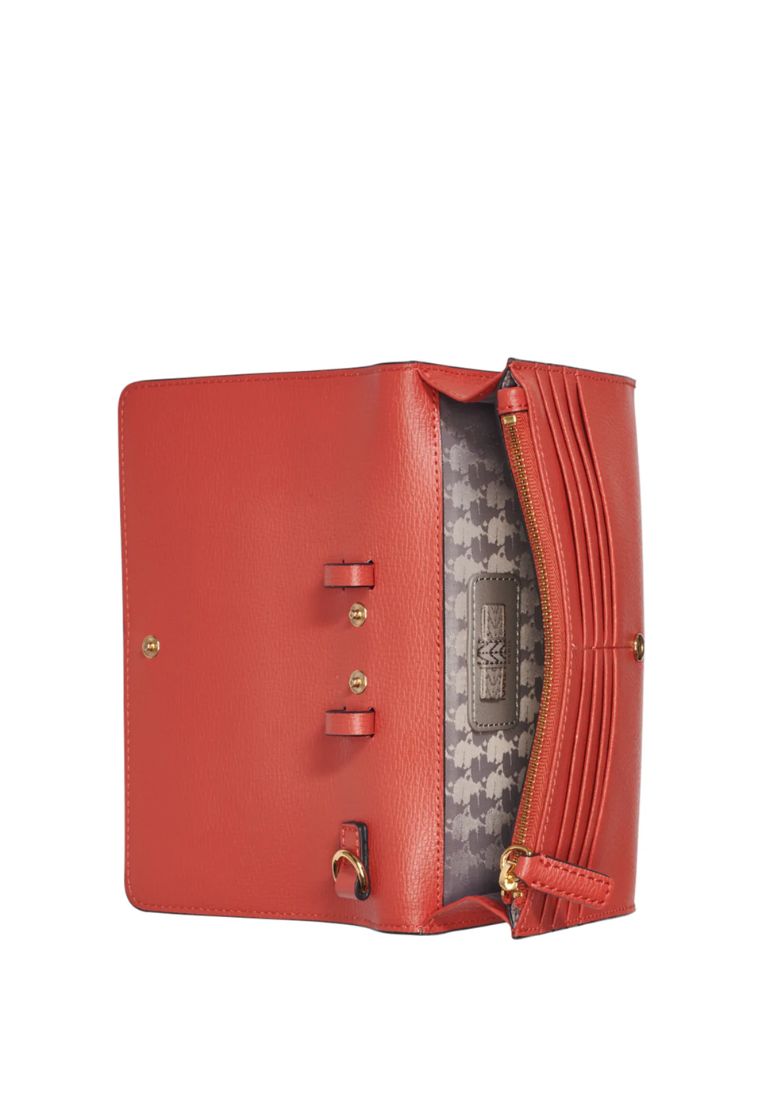 Lourdes Crossbody with Wristlet Strap Burnt Orange
