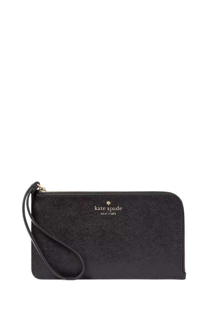 Lucy Medium L-Zip Wristlet Black