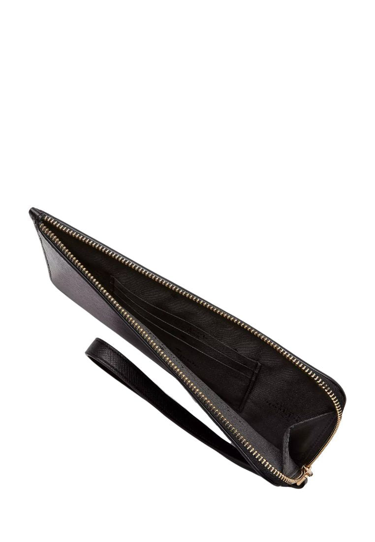 Lucy Medium L-Zip Wristlet Black