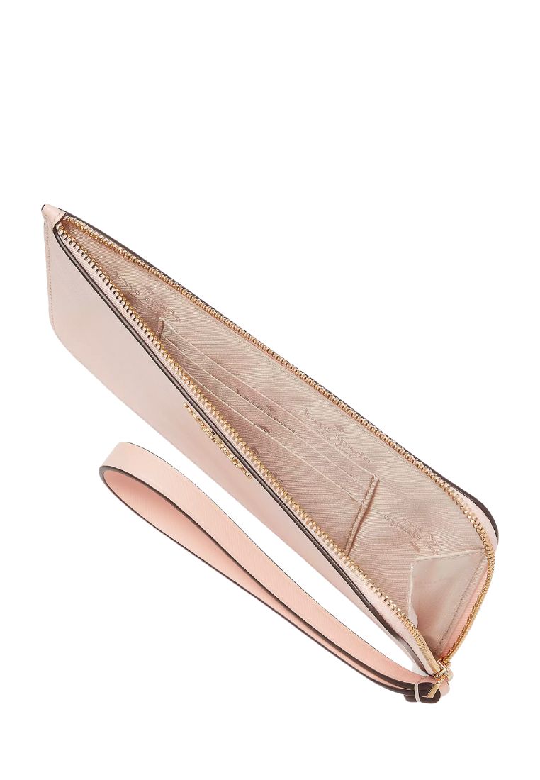 Lucy Medium L-Zip Wristlet Conch Pink