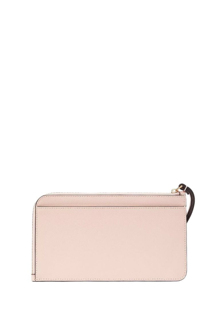 Lucy Medium L-Zip Wristlet Conch Pink