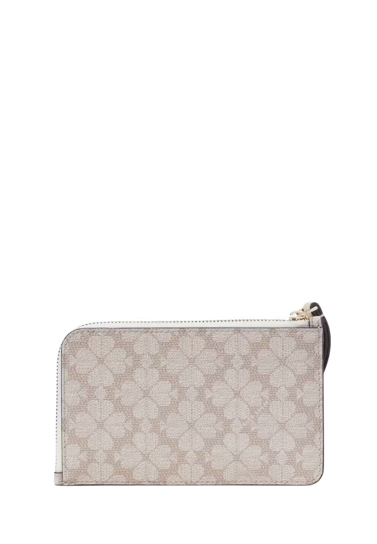Lucy Small L-zip Wristlet Dark Beige Multi
