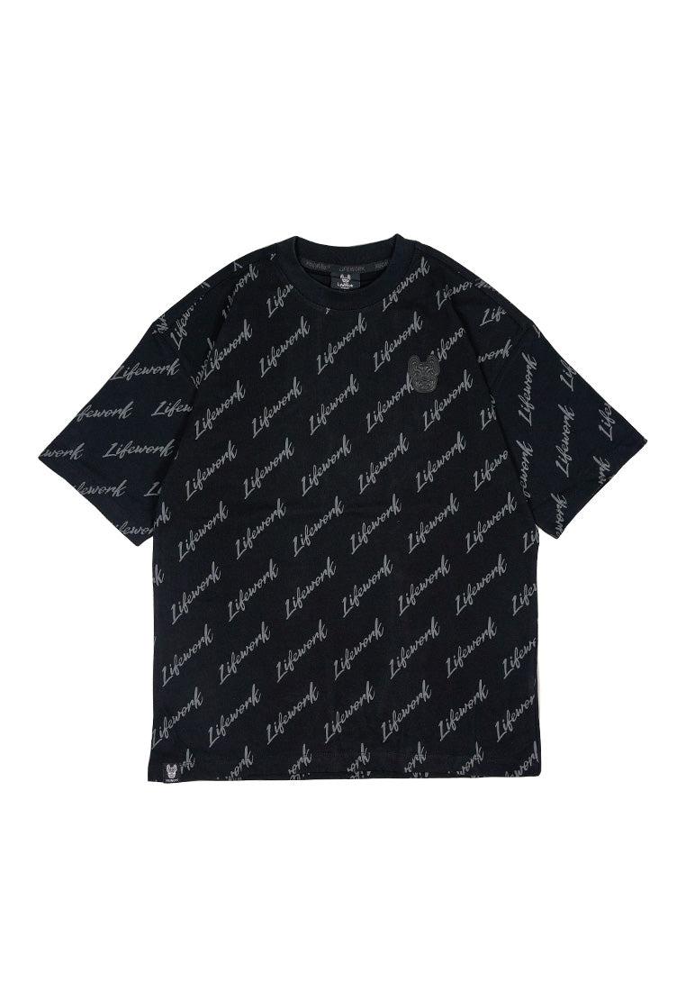 Signature Lettering T-Shirt Black