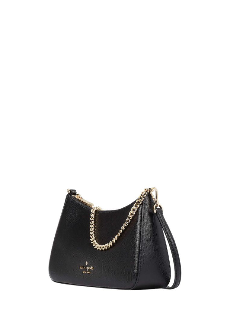 Madison Saffiano Leather Convertible Crossbody Black