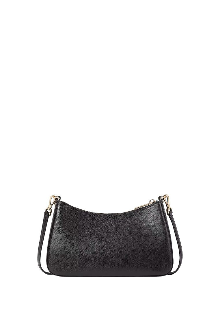 Madison Saffiano Leather Convertible Crossbody Black