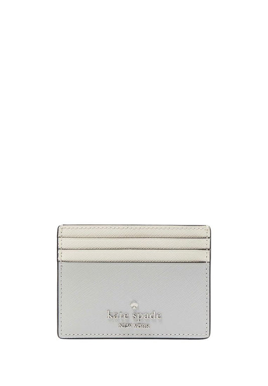 Madison Small Slim Card Holder Platinum Grey Multi