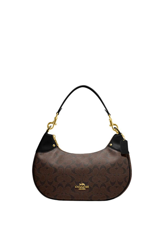 Mara Hobo In Signature Canvas Brown Black