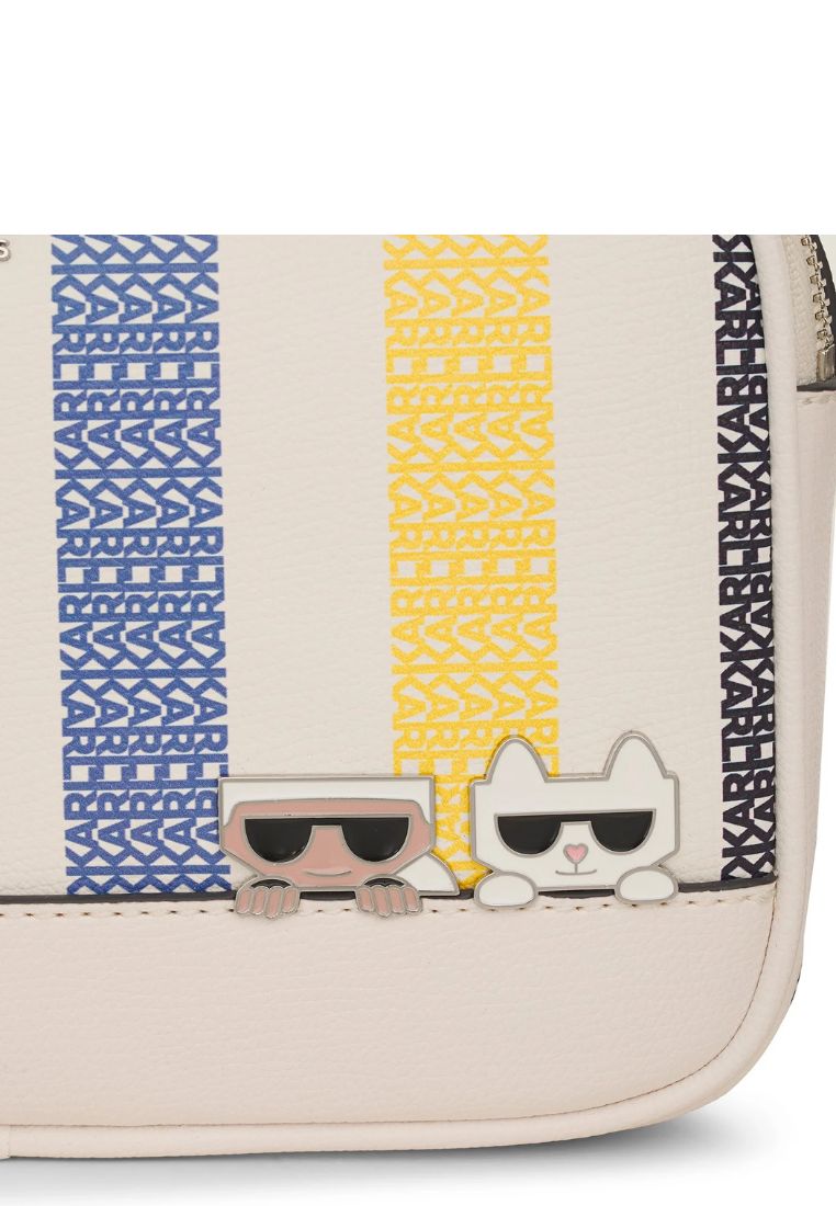Maybelle Camera Crossbody White Multi