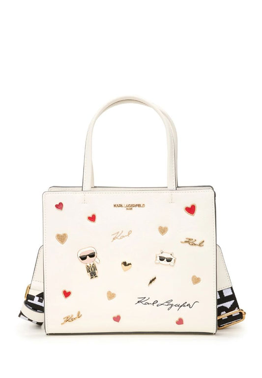 Maybelle Duo Top Handle Satchel White Multi