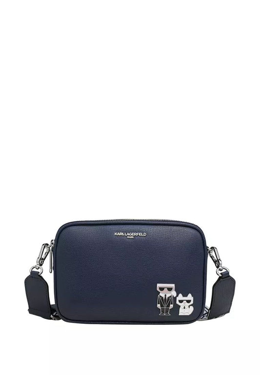 Maybelle Round Head Duo Camera Crossbody Navy