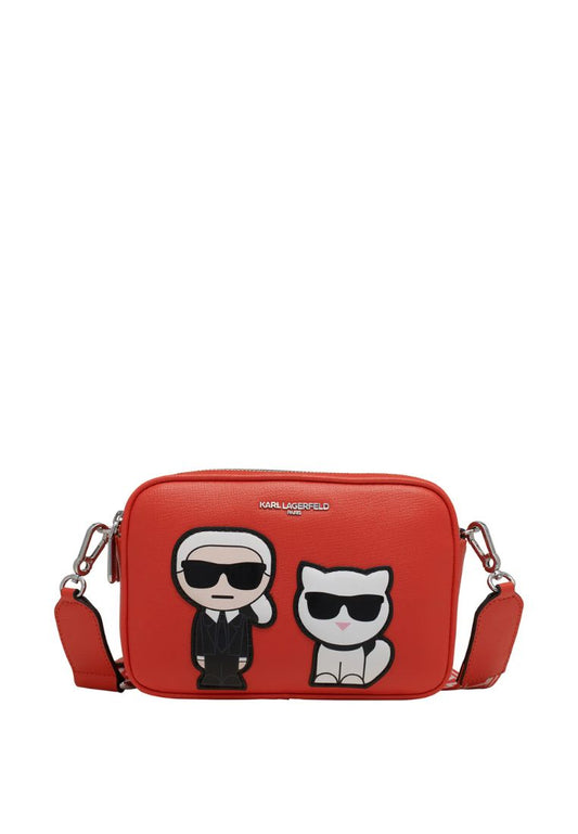 Maybelle Round Head Duo Camera Crossbody Vermillion