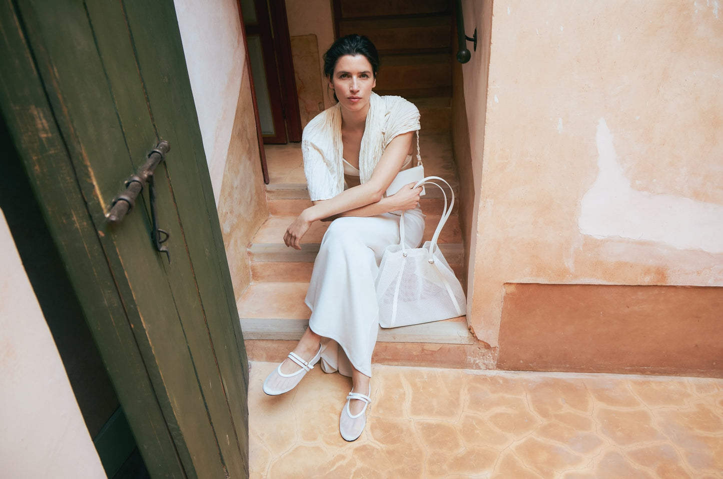 2WAY MESH BAG off white
