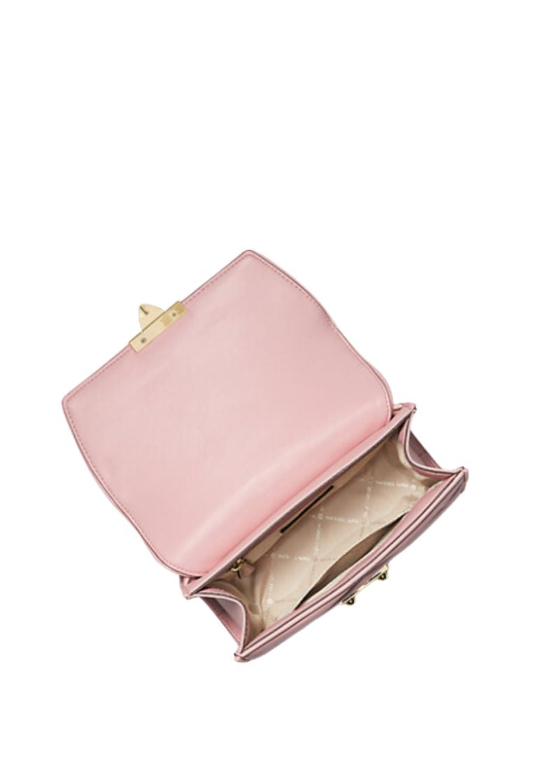 Serena Small Quilted Faux Leather Crossbody Bag Powder Blush