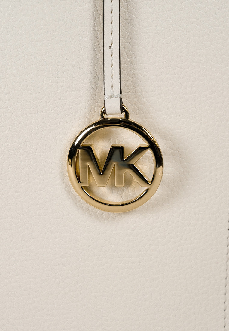 Maisie Large Pebbled Leather 3 in 1 Tote Bag Cream