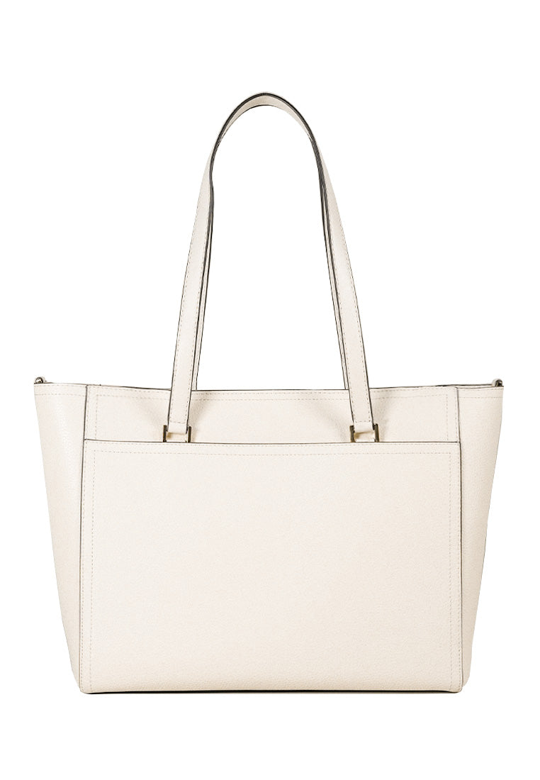 Maisie Large Pebbled Leather 3 in 1 Tote Bag Cream
