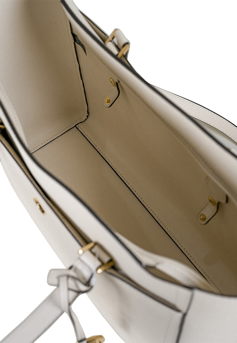 Maisie Large Pebbled Leather 3 in 1 Tote Bag Cream