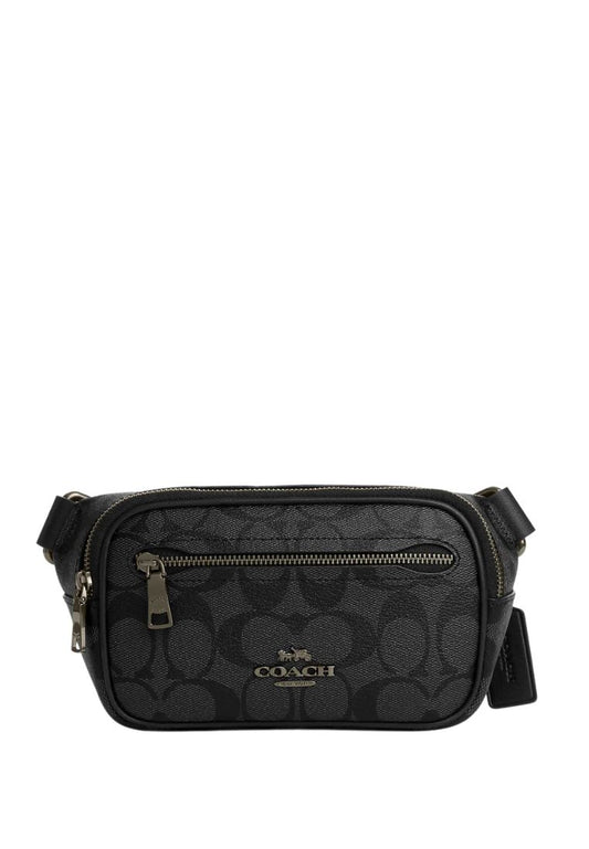 Mini Belt Bag In Signature Canvas Charcoal