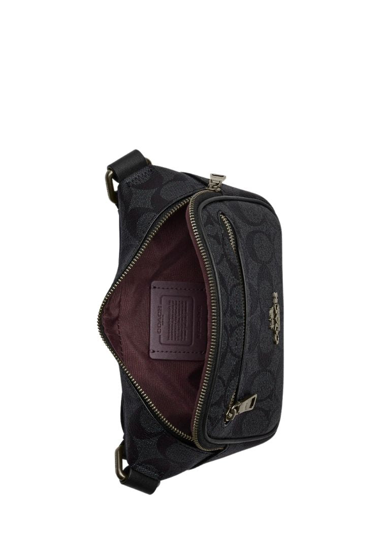 Mini Belt Bag In Signature Canvas Charcoal