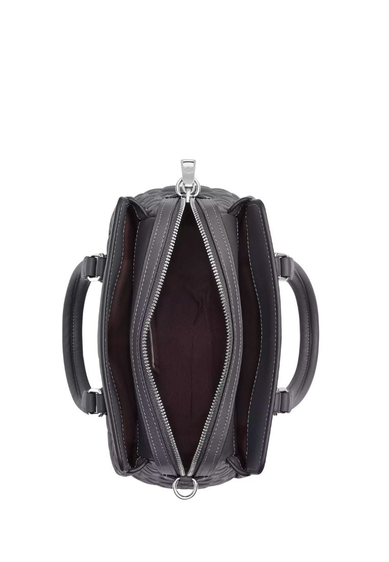 Mini Darcie Carryall With Signature Leather Industrial Grey