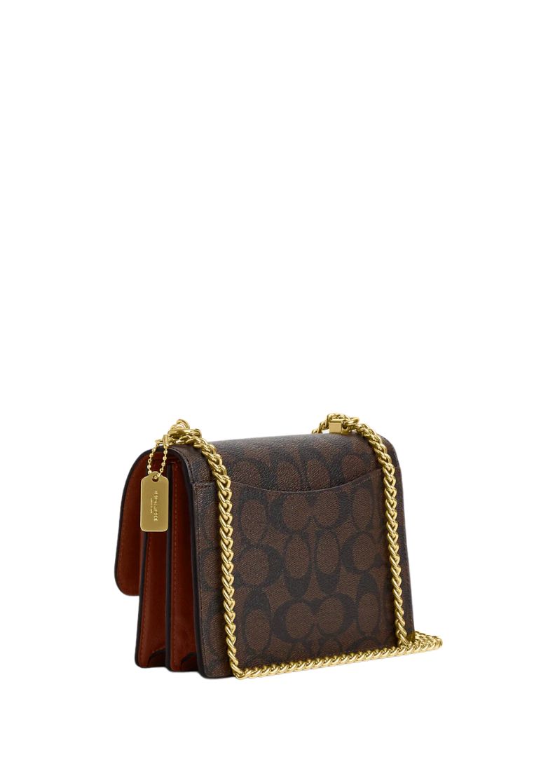 Mini Klare Crossbody In Signature Canvas Brown Redwood