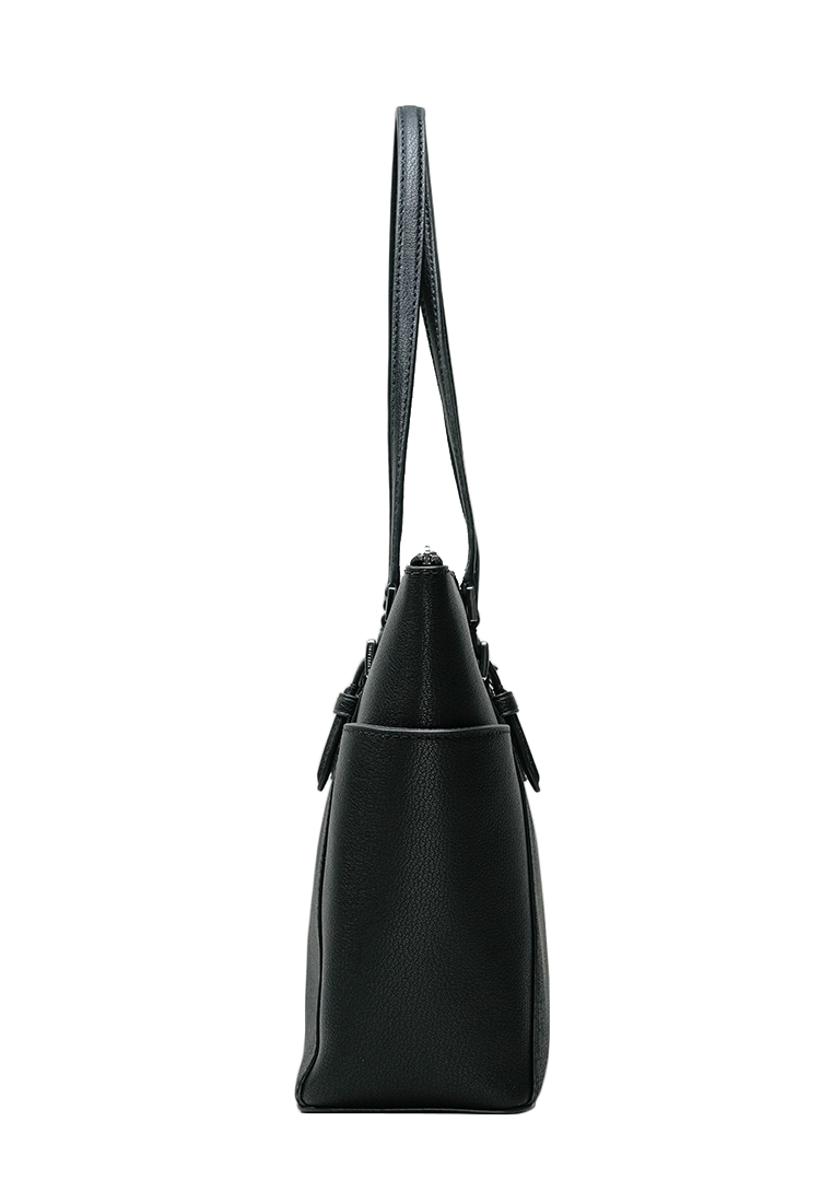 Charlotte Large Top Zip Tote Black